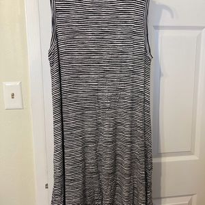 Philosophy Black & White Striped Swing Dress